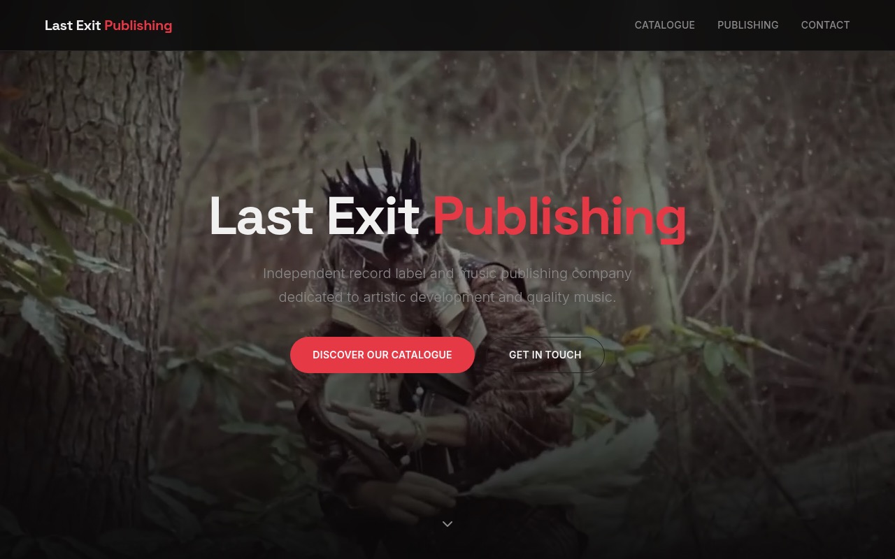Site internet Last Exit Publishing - Label musique independant