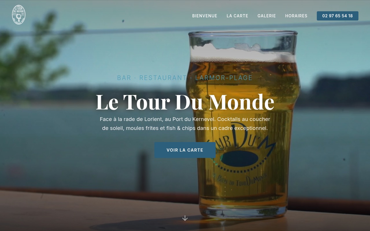 Site internet Le Tour Du Monde - Bar restaurant